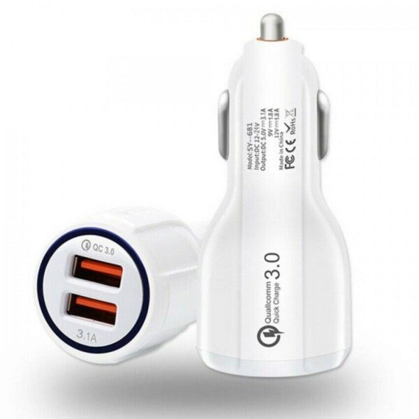 Universal USB Car Charger Adapter Quick Charge QC 3.0 / 2.0 Fast Charging Adapter Dual USB For All Mobile phones