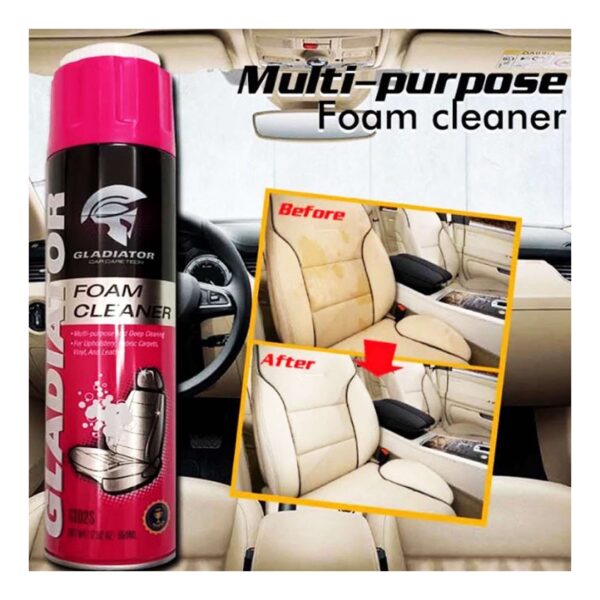 Multipurpose Gladiator Foam Cleaner With Brush Cap - 650ml