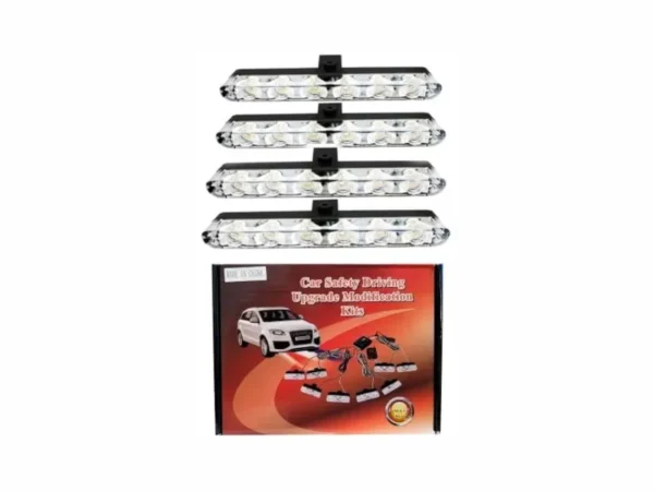 4PCS LED Strobe Light Set with Flash + Still Modes – Orange with Federal Remote