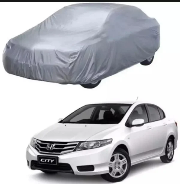 Car Top Cover For Honda City 2009,2010 ,2011,2012,2013,2014,2015,2016,2017,2018,2019,2020,2021 Silver Parachute Material Dust Proof