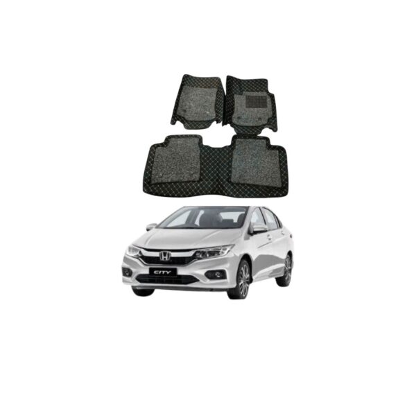 Honda City 9D Floor Mats | 3 Pcs | City Best Floor Mats | City 9D Floor | Model  2023 - Image 2