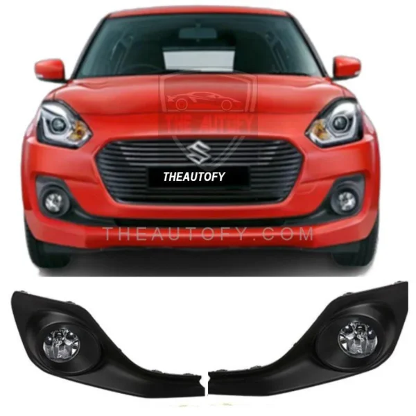 DLAA Fog Lights For Suzuki Swift 2007 2008 2009 2010 Front Fog Lamps Kit Car Styling Spot Light With Cables and Switch, Clear Lens - 1 Pair