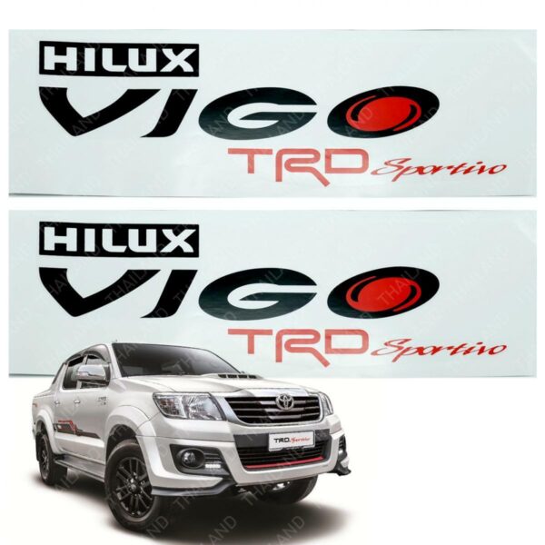 Sticker VIGO SPORTIVO Red Black 10x59cm Fit Toyota Hilux Vigo