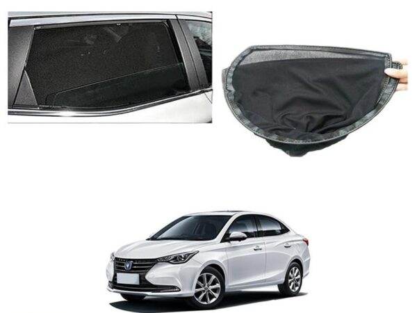 Changan Alsvin High Quality Sun Shade with Logo 4Pcs - Black - Image 2