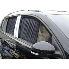 4Pc Universal Car Reeling Side Window Curtain Black Reeling