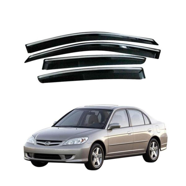 Air press / Sun Visor with Chrome and hooks for Honda Civic 2003-2005